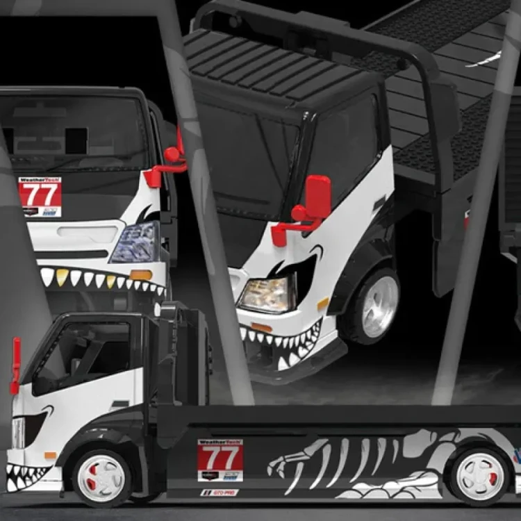 Cool.Car H300 Skeleton Rexy flatbed transport trailer 1:64 scena