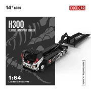 Cool.Car H300 Skeleton Rexy flatbed transport trailer 1:64 przód detal