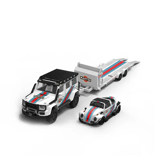 Time Micro Mercedes-Benz G 550, Volkswagen Beetle Martini Livery Set 1:64 przód