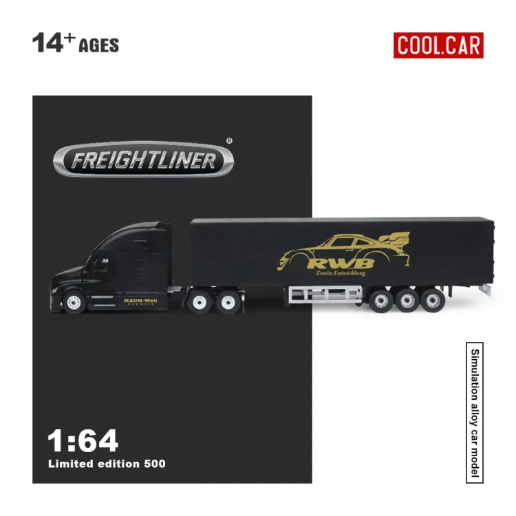 Cool.Car Freightliner Container Truck RWB Livery 1:64 bok