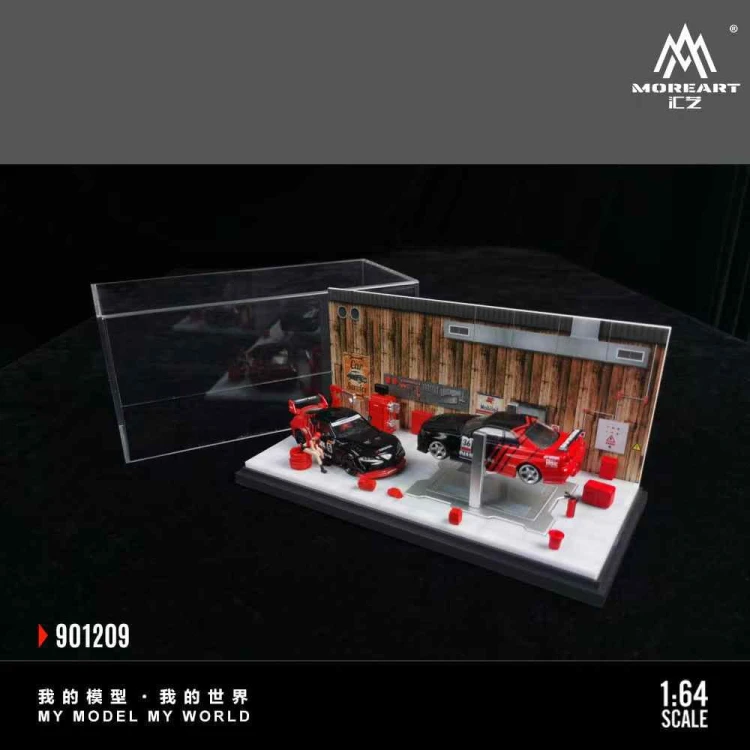 MoreArt Diorama Auto Repair Shop 1:64 przód detal 2