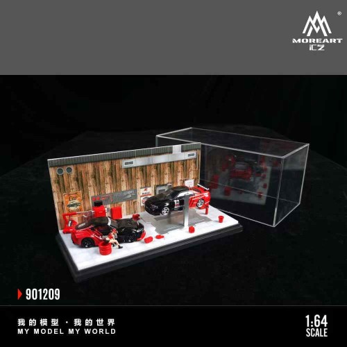 MoreArt Diorama Auto Repair Shop 1:64 przód detal