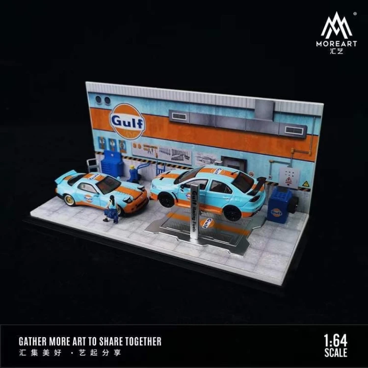 MoreArt Diorama Warsztat Gulf 1:64 bok detal