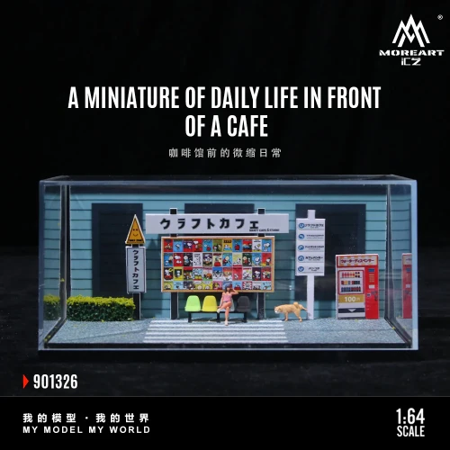 MoreArt Diorama Daily Life in Front of a Cafe 1:64 przód