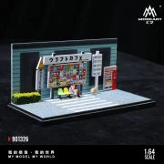 MoreArt Diorama Daily Life in Front of a Cafe 1:64 bok