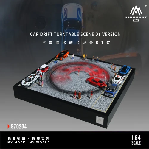 MoreArt Tor Driftowy CAR DRIFT TURNTABLE SCENE O1 1:64 bok
