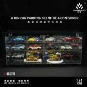 MoreArt M-BOX Garage Parking Diorama LED Poziomowa zamykana Lustro 1:64 przód