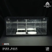 MoreArt M-BOX Garage Parking Diorama LED Poziomowa zamykana Lustro 1:64 przód detal
