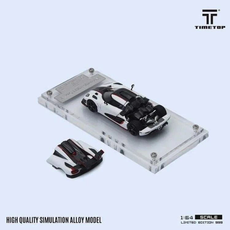 TimeTop Koenigsegg ONE:1 - White Red 1:64 tył