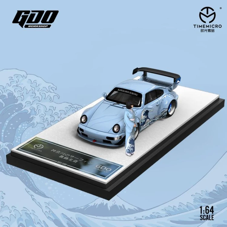 Time Micro x GDO Rauh-Welt RWB Porsche 964 + Figurka Kanagawa 1:64 przód