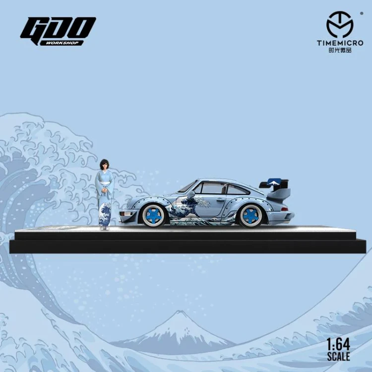 Time Micro x GDO Rauh-Welt RWB Porsche 964 + Figurka Kanagawa 1:64 bok