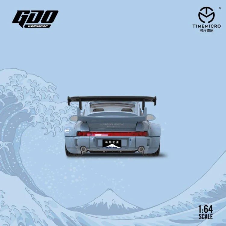 Time Micro x GDO Rauh-Welt RWB Porsche 964 + Figurka Kanagawa 1:64 tył