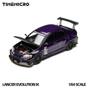 Time Micro x PSC Design Mitsubishi EVO 9 LANCER EVOLUTION IX Fioletowy 1:64 przód detal
