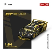 Cool.Car Lamborghini AVENTADOR GT EVO V5 Black Gold 1:64 przód detal