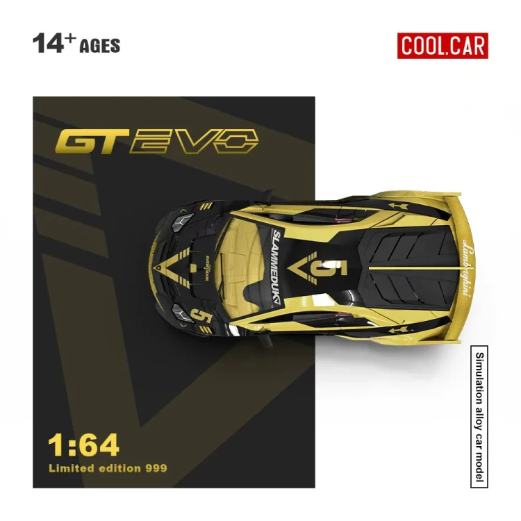 Cool.Car Lamborghini AVENTADOR GT EVO V5 Black Gold 1:64 góra detal