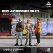 MoreArt Figurki TRENDY MEN'S AND WOMEN'S DOLL SETS 1:64 bok scena
