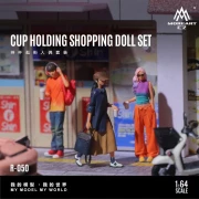 MoreArt Figurki Cup Holding Shopping Doll Set 1:64 bok