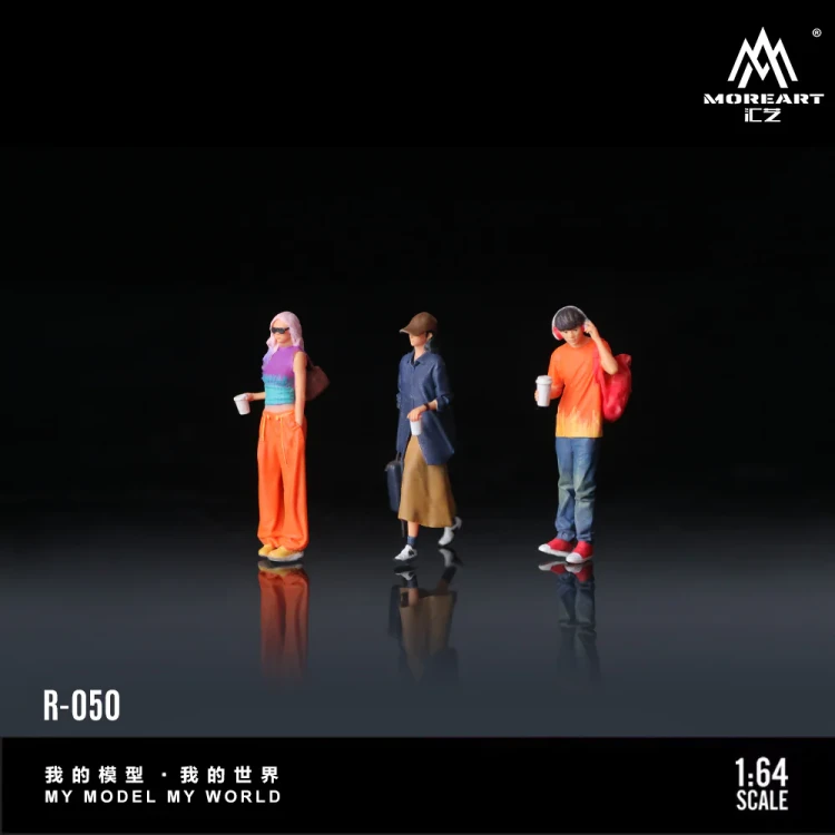 MoreArt Figurki Cup Holding Shopping Doll Set 1:64 przód detal
