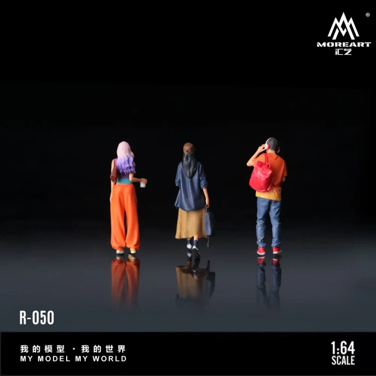 MoreArt Figurki Cup Holding Shopping Doll Set 1:64 bok detal