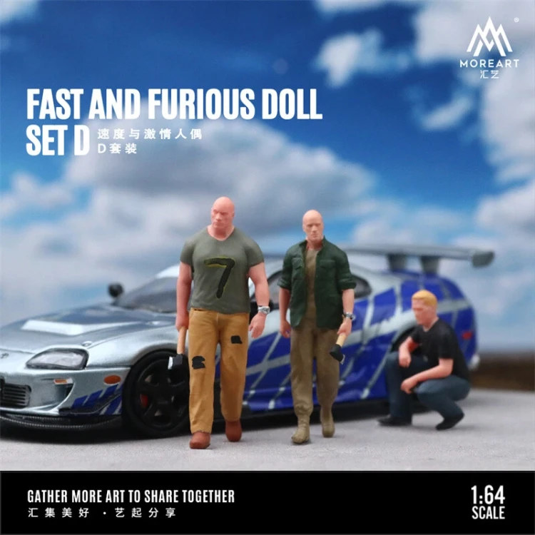 MoreArt Figurki Fast and Furious Doll Set D 1:64 resin przód detal
