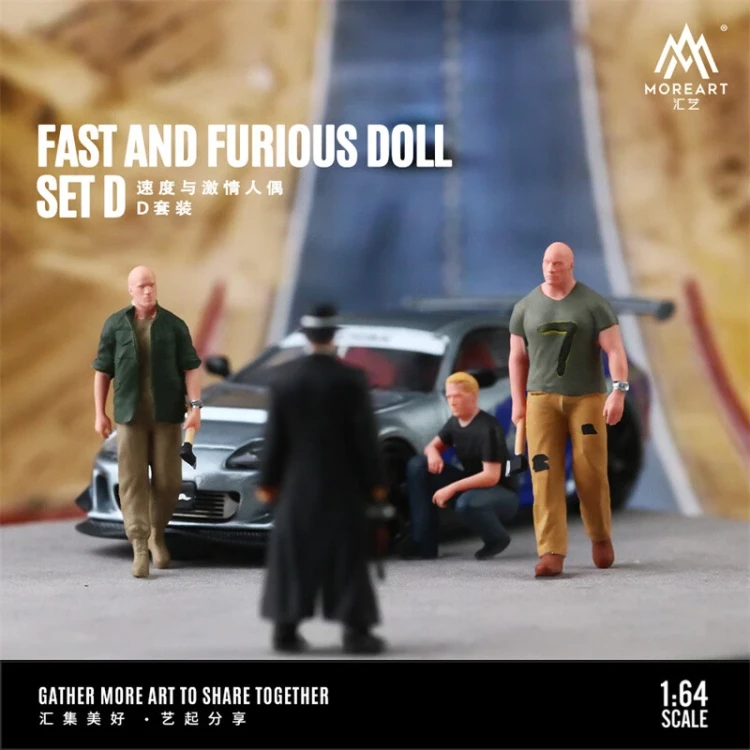 MoreArt Figurki Fast and Furious Doll Set D 1:64 resin bok