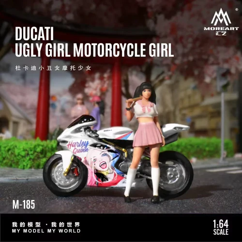 MoreArt DUCATI GULY GIRL MOTORCYCLE GIRL 1:64 przód