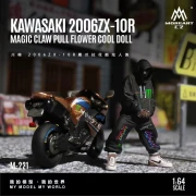 MoreArt KAWASAKI 2006ZX-10RMAGIC CLAW PULL FLOWER COOL DOLL 1:64 bok