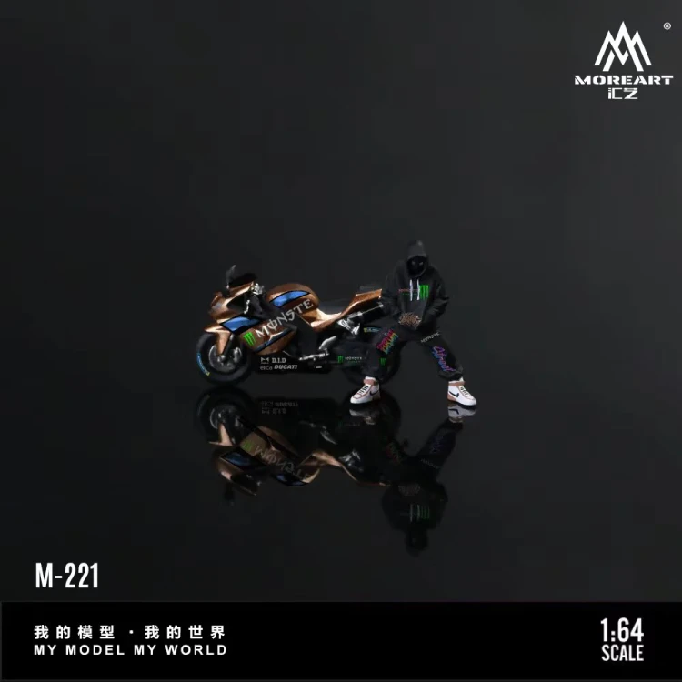 MoreArt KAWASAKI 2006ZX-10RMAGIC CLAW PULL FLOWER COOL DOLL 1:64 przód detal