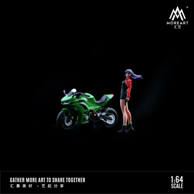 MoreArt NEON GENESIS EVANGELION Katsuragi Misato Resin Motorcycle Figure 1:64 detal