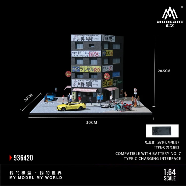 MoreArt Diorama Katsuo Teppanyaki Scene 1:64 wymiary