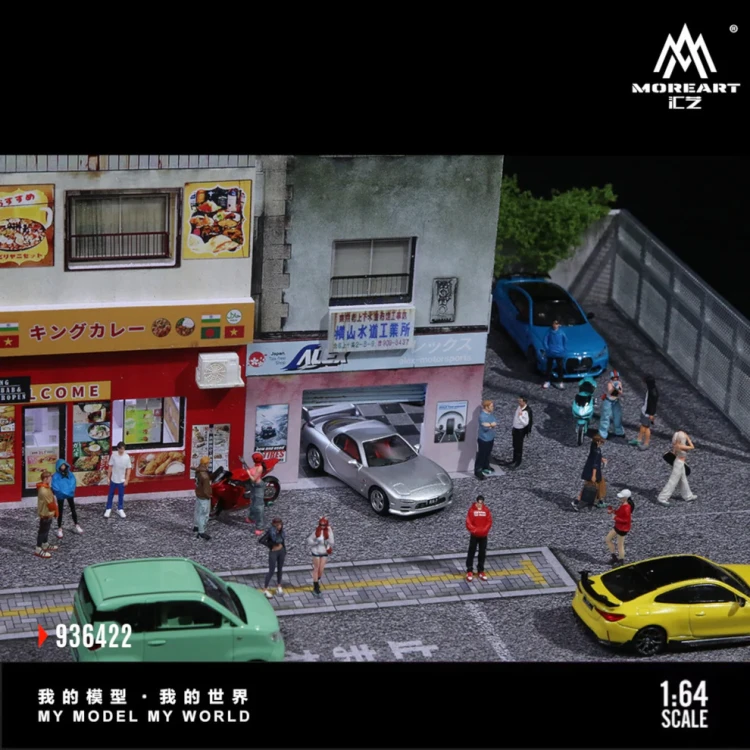 MoreArt Diorama JAPANESE CURRY RESTAURANT LIGHTING SCENE 1:64 detal