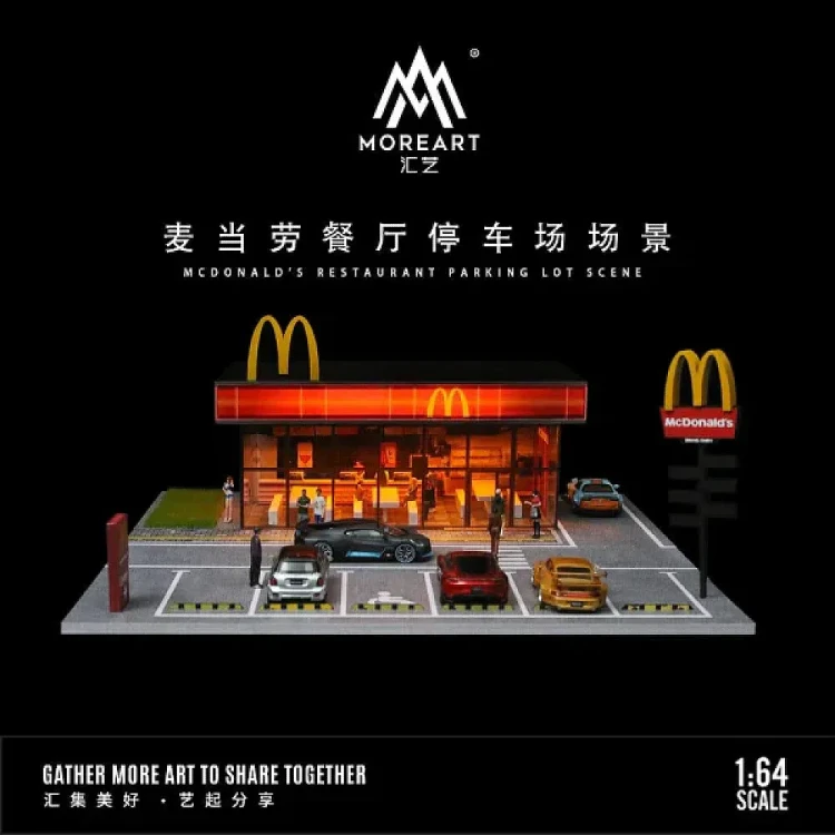 MoreArt Diorama McDonalds Restaurant Parking Scene 1:64 przód