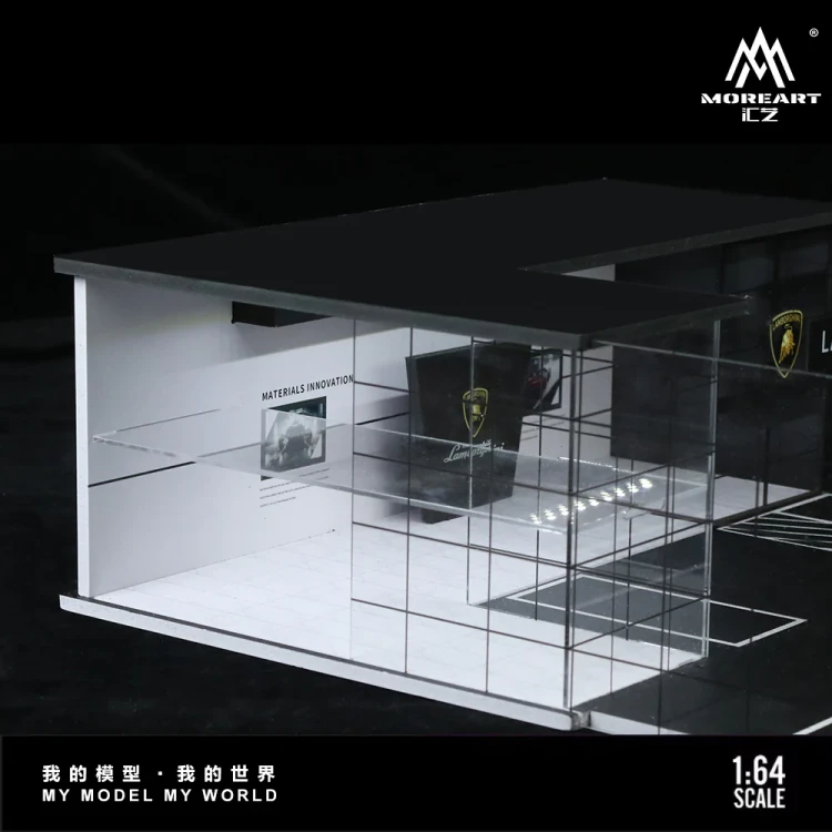 MoreArt Diorama LAMBORGHINI TWO-LAYER ASSEMBLY SHOWROOM SHOP 1:64 detal 2