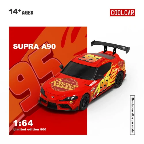 Cool.Car SUPRA A90 Lightning Mcqueen Livery 1:64 góra