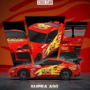 Cool.Car SUPRA A90 Lightning Mcqueen Livery 1:64 przód
