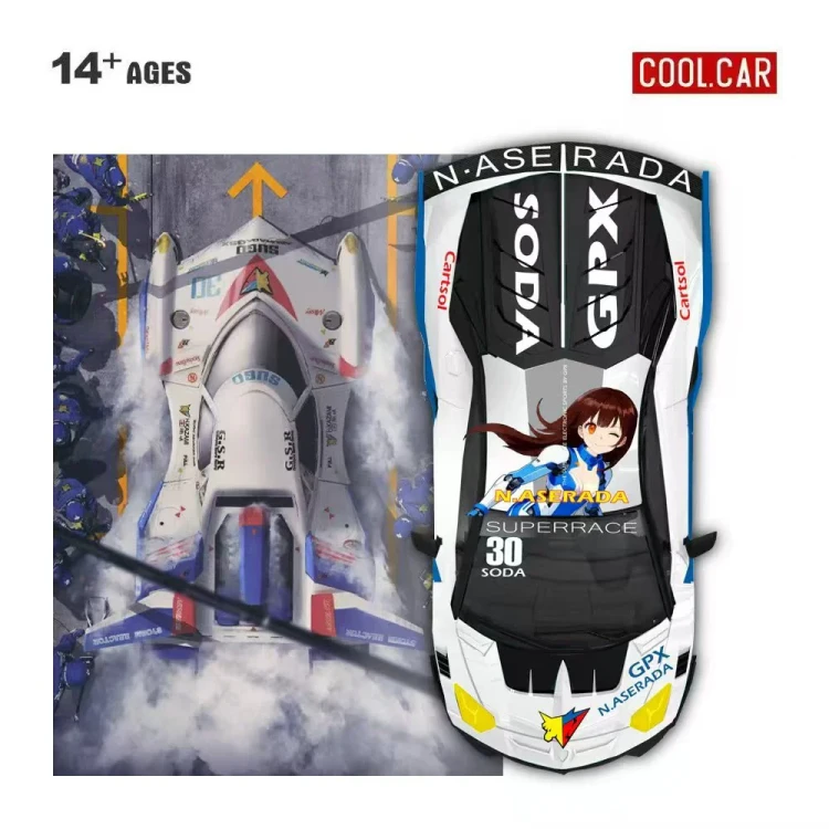 Cool.Car Lamborghini LP700-4 Aventador GT Evo White 30# Livery 1:64 góra