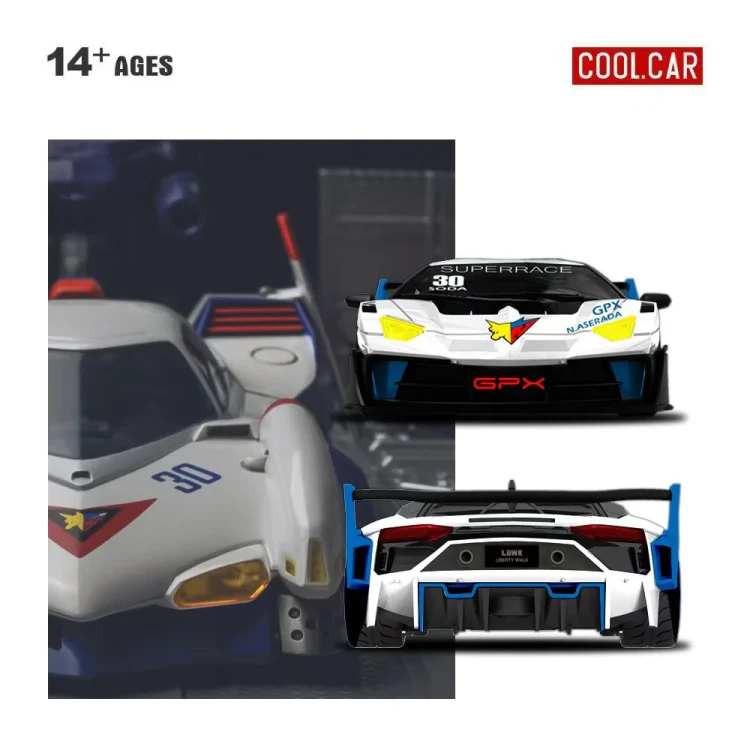 Cool.Car Lamborghini LP700-4 Aventador GT Evo White 30# Livery 1:64 tył