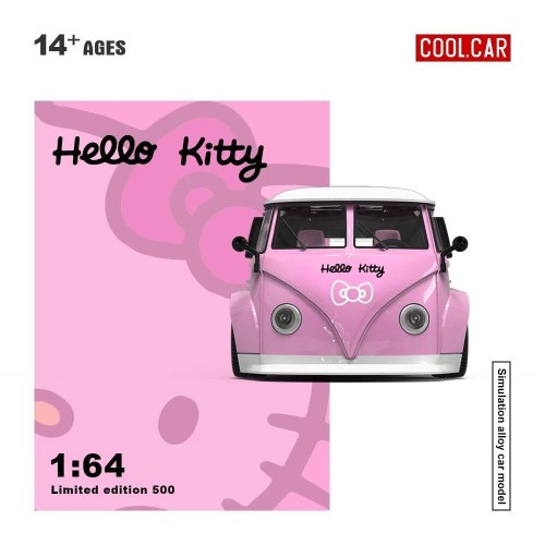 Cool.Car Volkswagen T1 Hello Kitty Light pink 1:64 przód