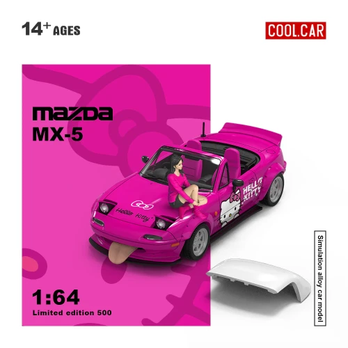 Cool.Car Mazda MX5 Hello Kitty + Figurka 1:64 Limitowany 1/500 przód