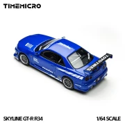 Time Micro Nissan Skyline GT-R R34 Blue Livery 1:64 góra