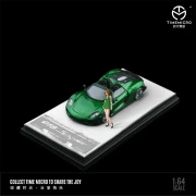 Time Micro Porsche 918 Spyder Metallic Green + Figurka 1:64 przód