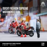 MoreArt Ducati Supreme Motorcycle + Girl 1:64 scena