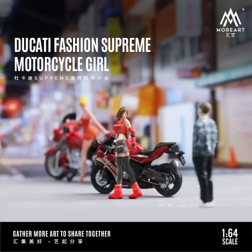 MoreArt Ducati Supreme Motorcycle + Girl 1:64 scena