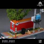 MoreArt Diorama CITY RED WALL CORNER SCENE MODEL 1:64 detal