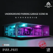 MoreArt Diorama Parking Cyberpunk Undergrund Podświetlana LED 1:64 przód