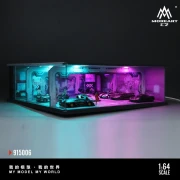 MoreArt Diorama Parking Cyberpunk Undergrund Podświetlana LED 1:64 bok detal