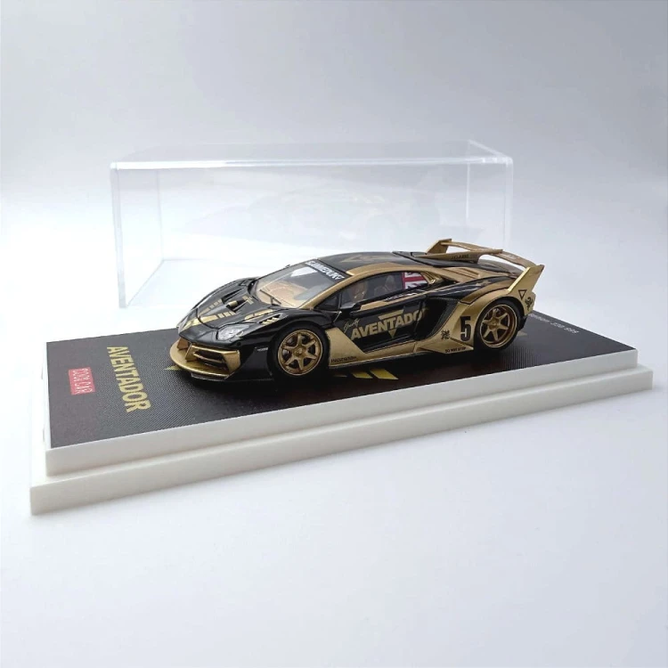 Cool.Car Lamborghini AVENTADOR GT EVO V5 Black Gold 1:64 bok