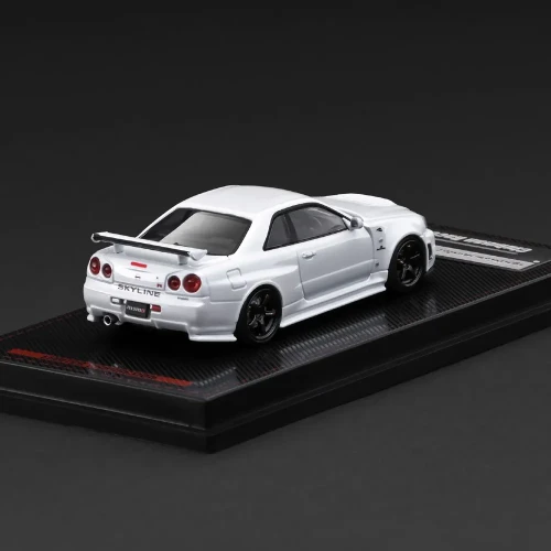 Ignition Model Nissan Skyline GT-R R34 NISMO customized White Metallic 1:64 tył