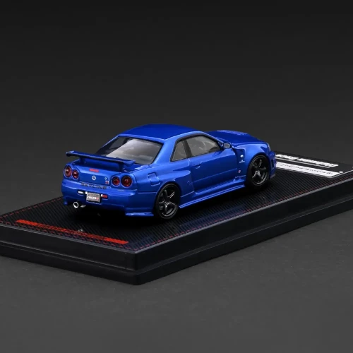 Ignition Model Nissan Skyline GT-R R34 NISMO customized Blue Metallic 1:64 tył
