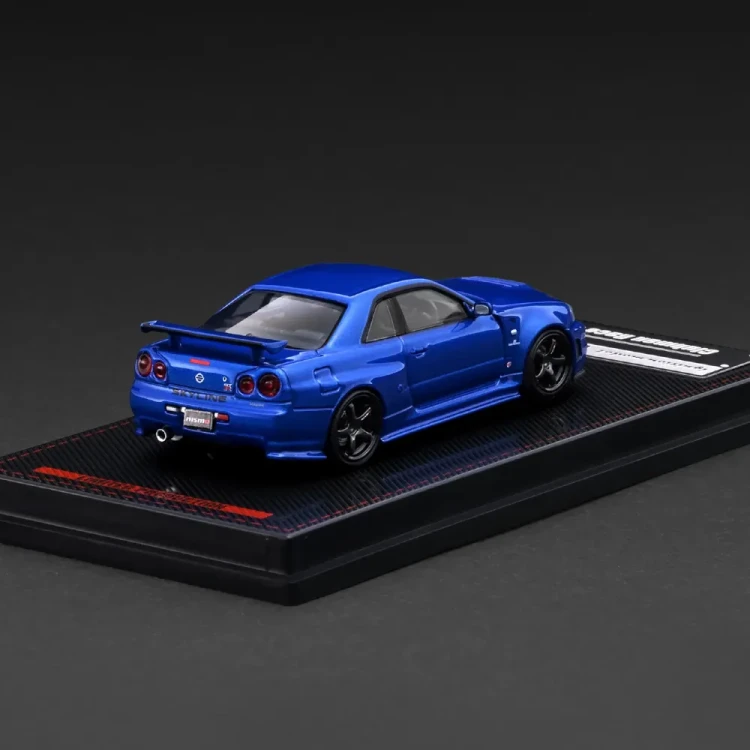 Ignition Model Nissan Skyline GT-R R34 NISMO customized Blue Metallic 1:64 tył